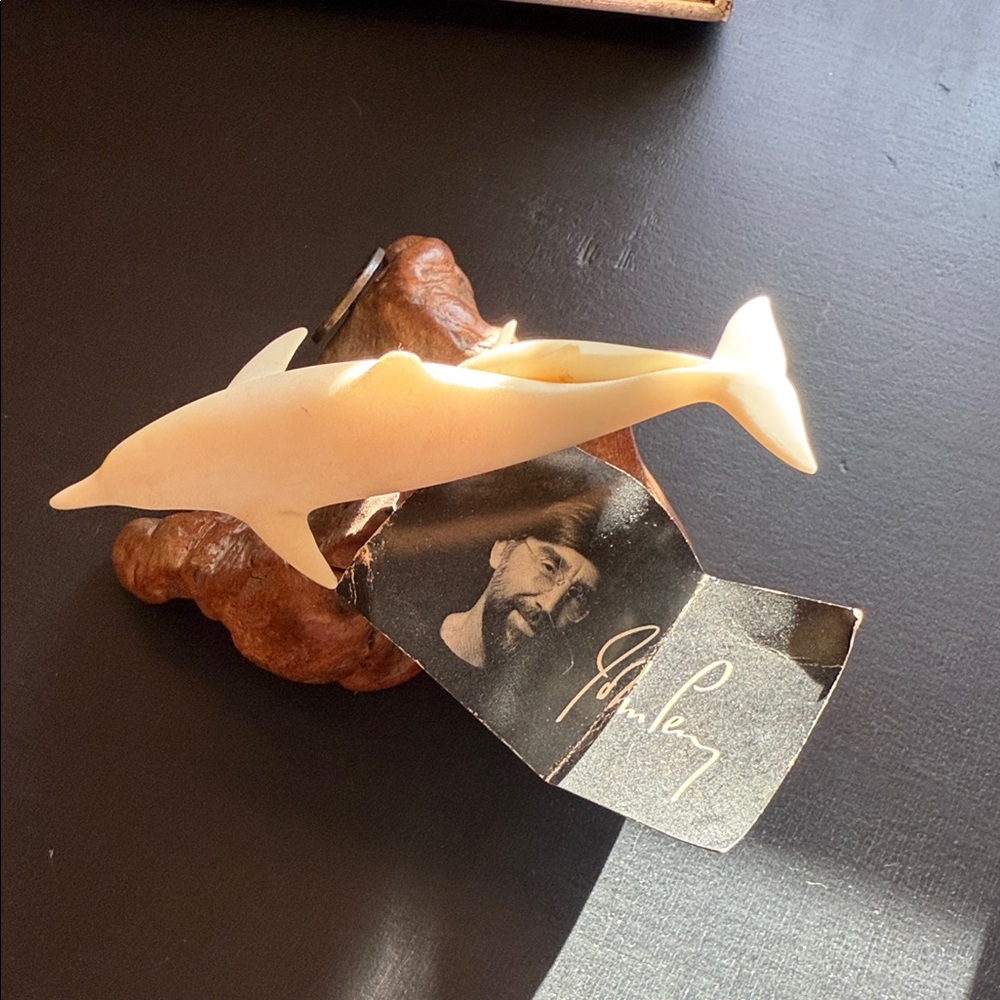 Cream Dolphin Figurine